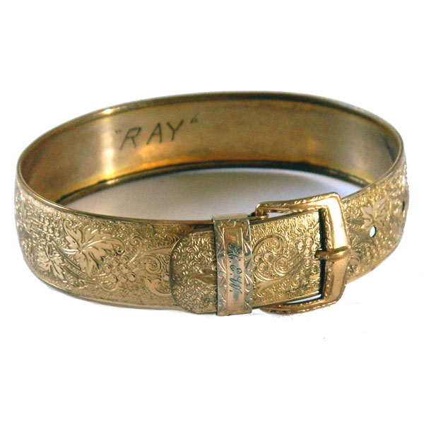 Antique gold filled bangle bracelet