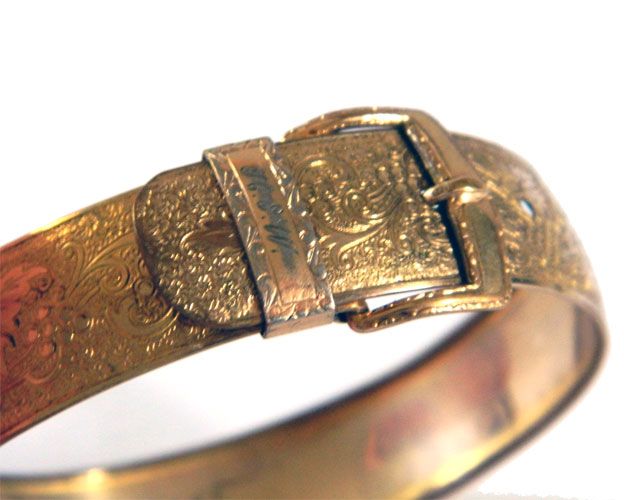 Victorian gold filled bangle bracelet