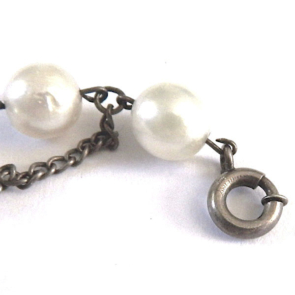 1920's sterling and pearl bracelet