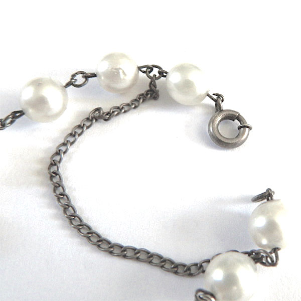 1920's sterling and pearl bracelet