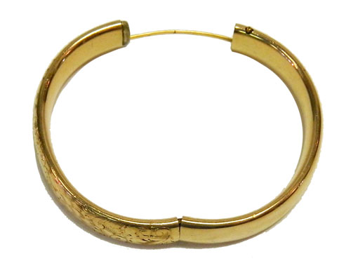 Antique gold filled bangle bracelet with engraving