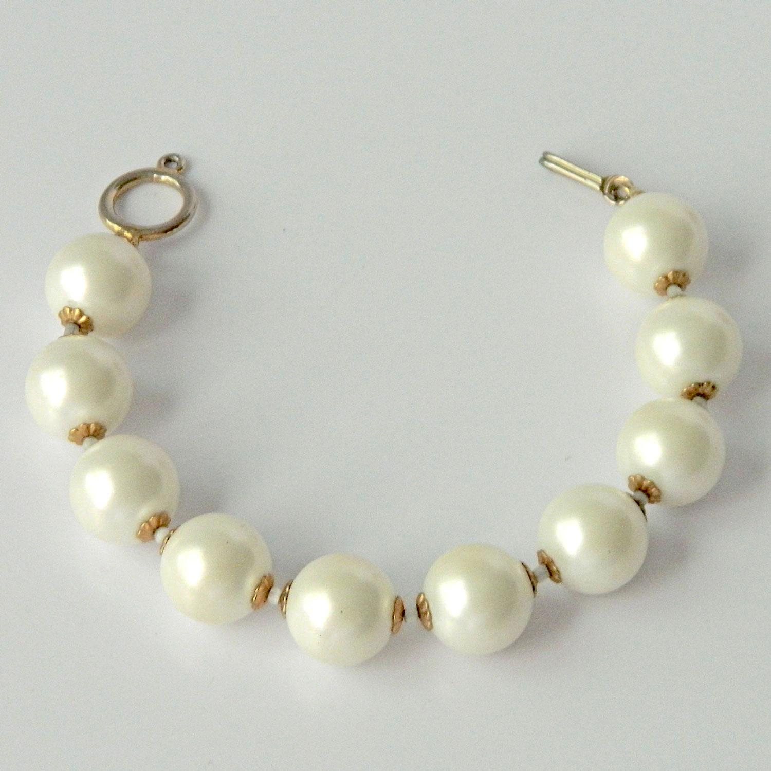 1920's sterling and pearl bracelet