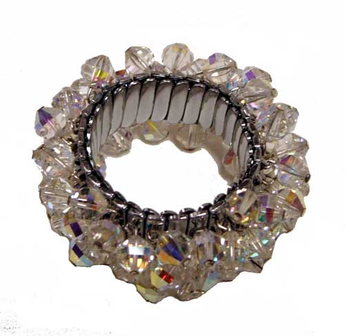Vintage 1950's aurora borealis crystal expansion bracelet
