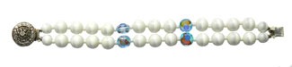 blue and white 1950's bracelet