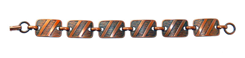 vintage copper coin bracelet