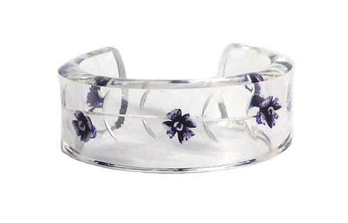 reverse carved lucite bracelet