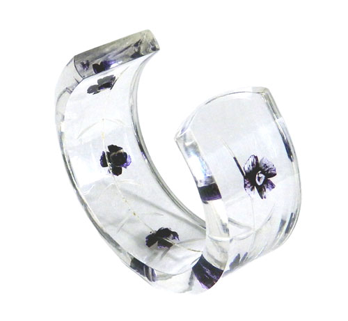 reverse carved lucite bracelet