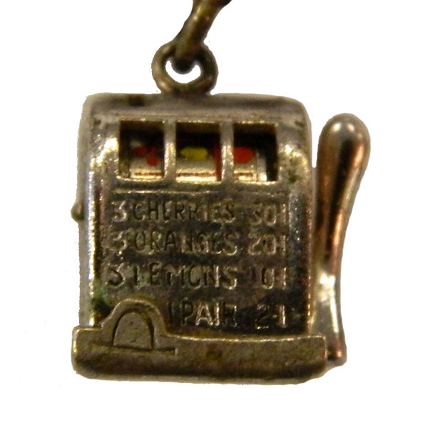 vintage slot machine silver charm