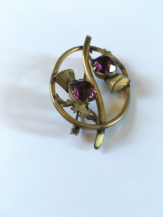 Scottish thistle brooch
