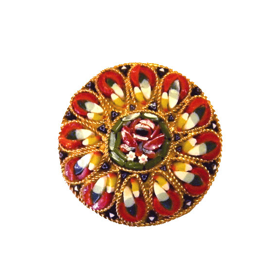 vintage micro mosaic brooch
