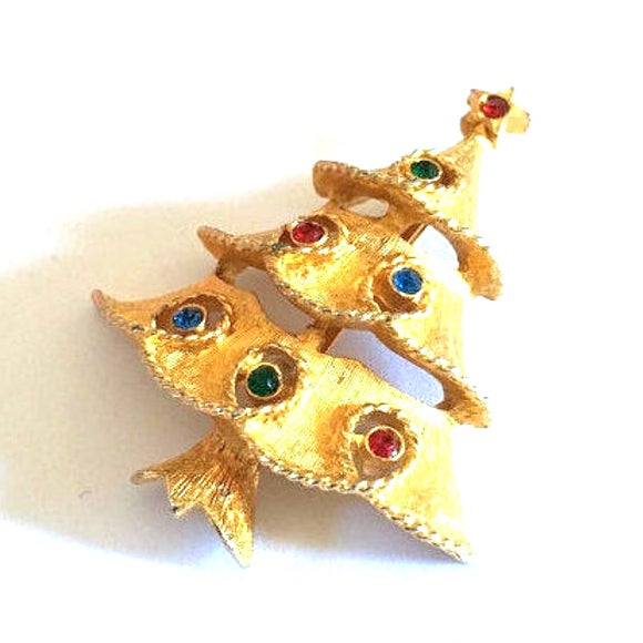 Christmas tree brooch