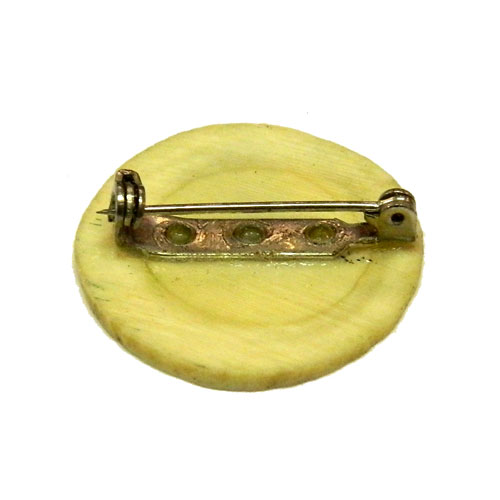 Alaskan scrimshaw brooch