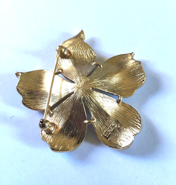 Trifari pearl brooch