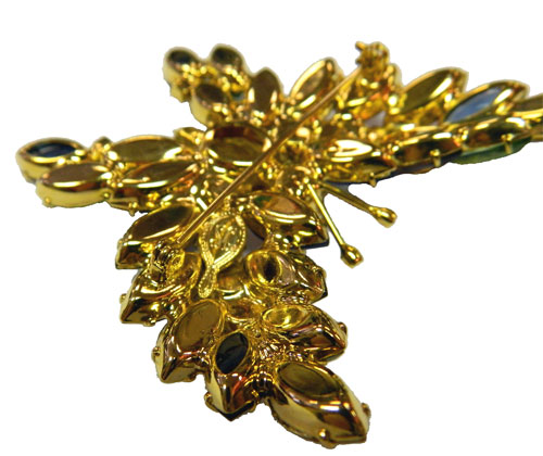 Sarah Coventry rhinestone butterfly brooch