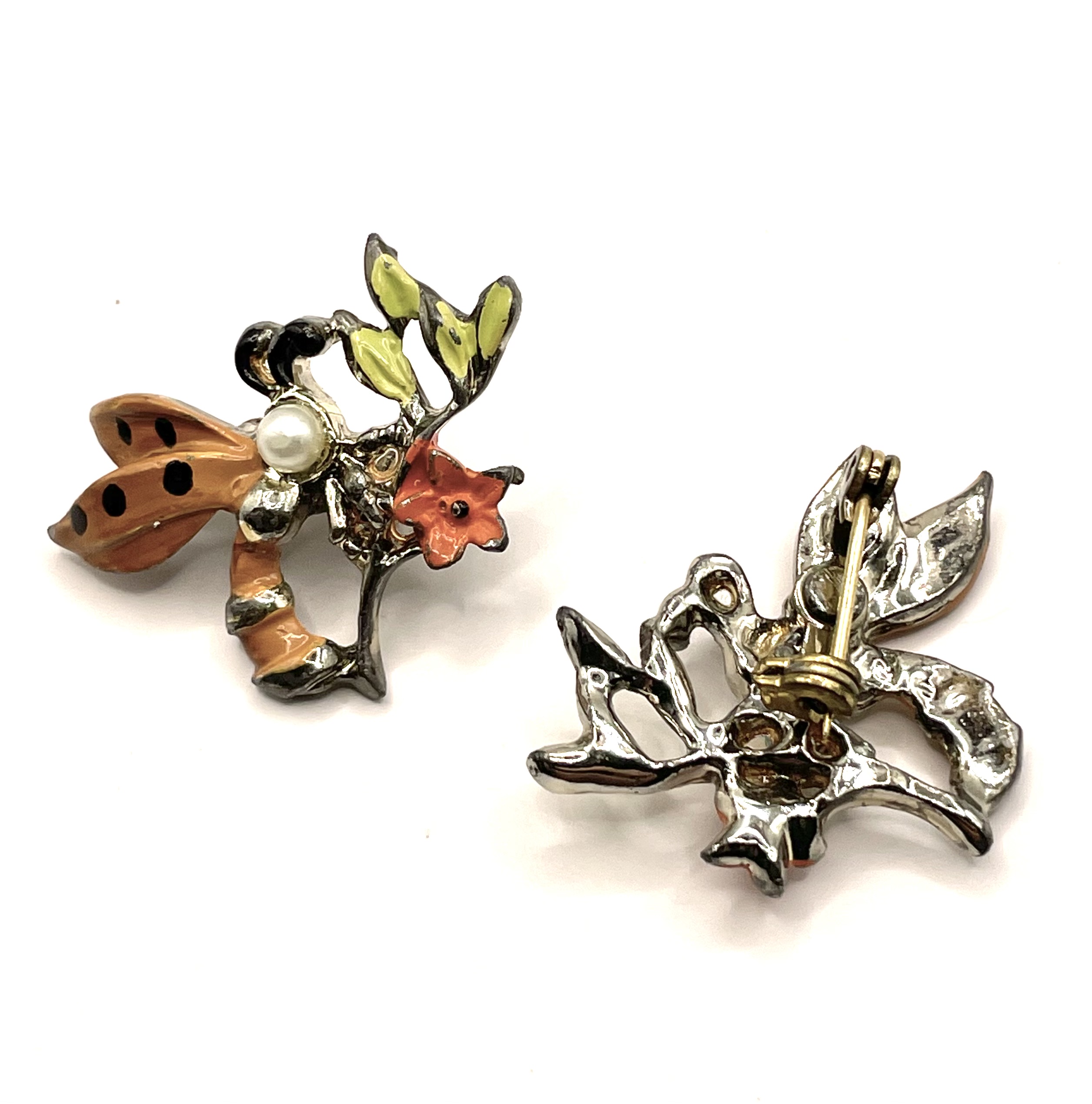 enameled brooch