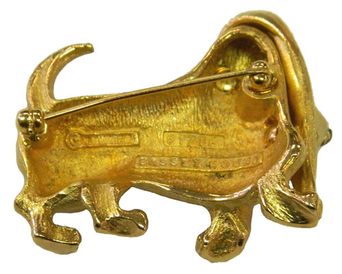 Boucher basset hound brooch