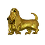 Boucher basset hound brooch