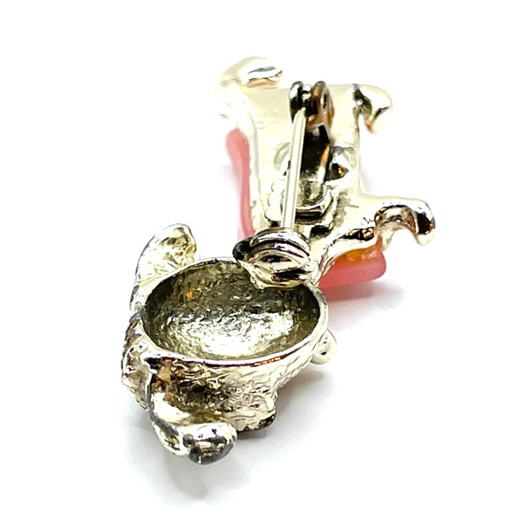 thermoset pink dog pin