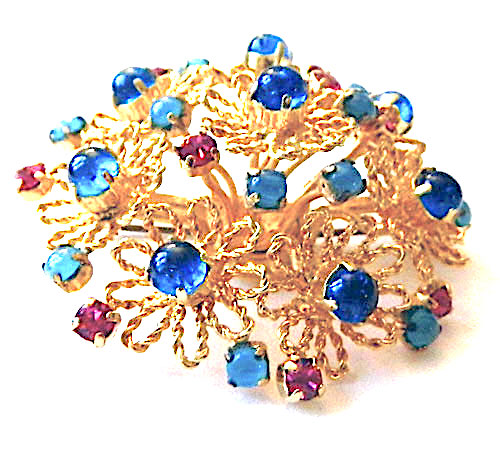 Faux pearl poodle brooch