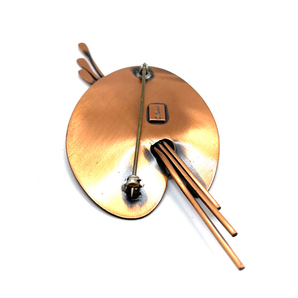 Renoir copper brooch