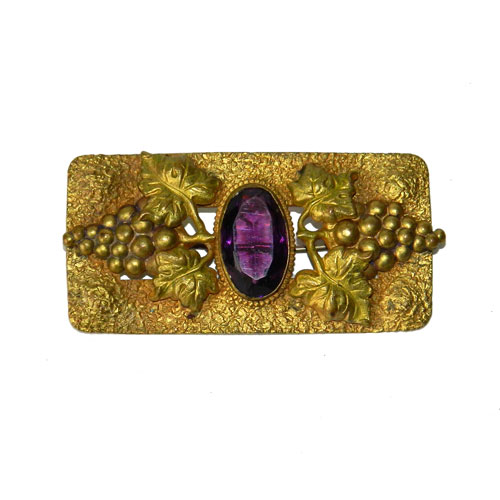 Antique grape brooch