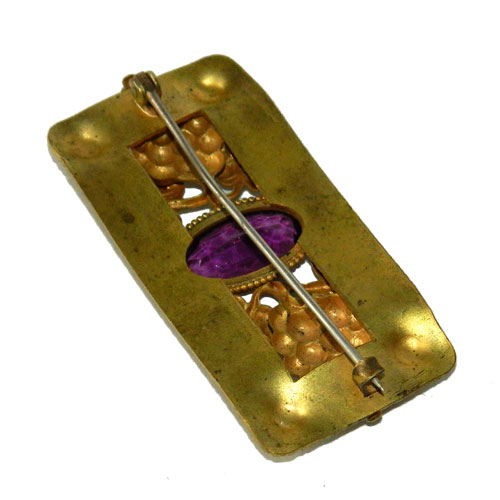 Antique Victorian grape brooch