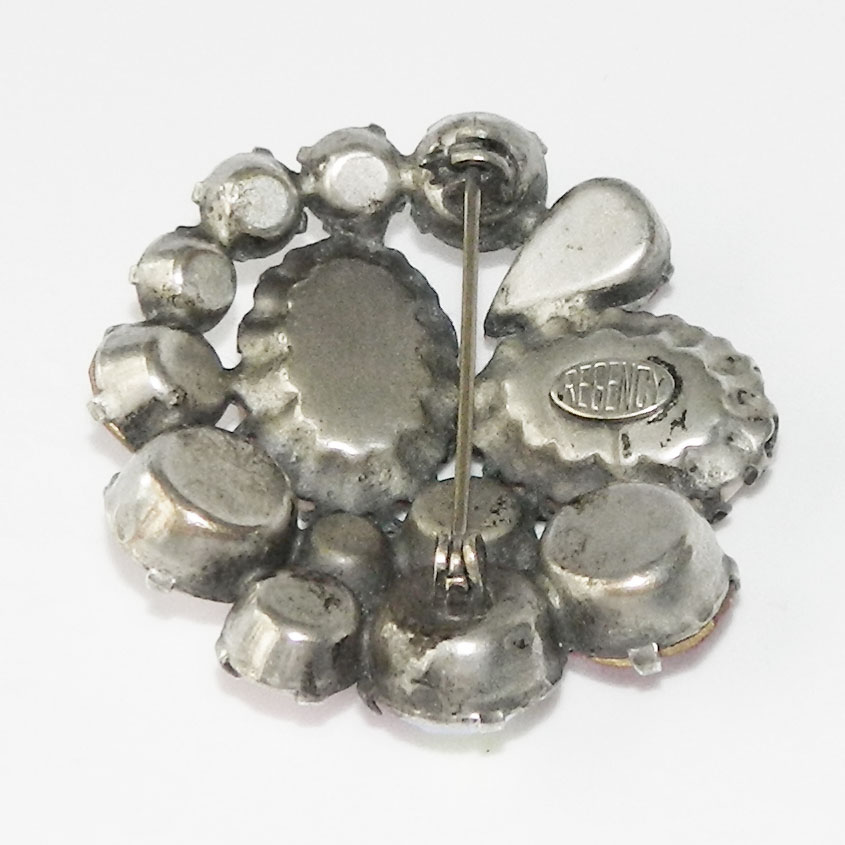 Regency rhinestone brooch