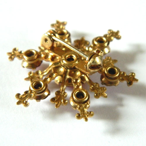 pink snowflake brooch