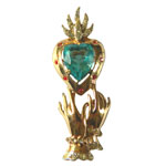 1940s Heart in Hand Coro brooch