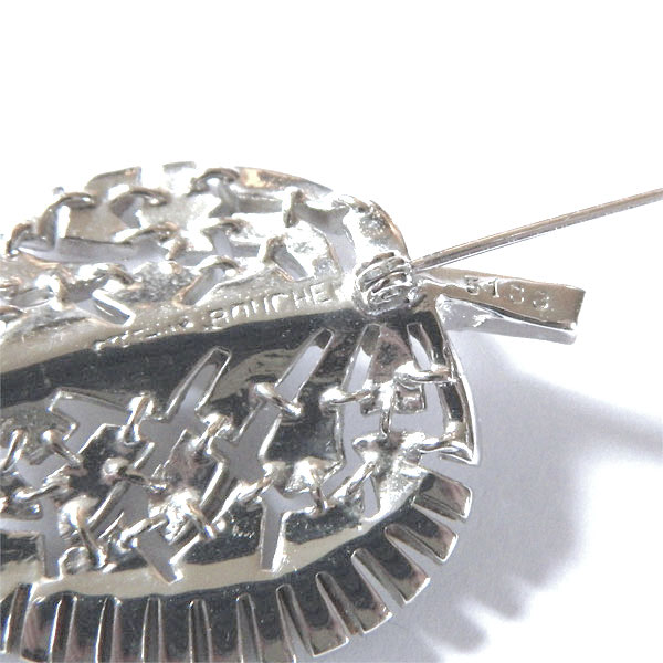 1950's Marcel Boucher sterling rhinestone brooch