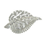 Boucher rhinestone leaf brooch