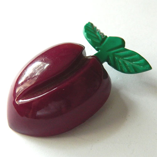 Plum brooch