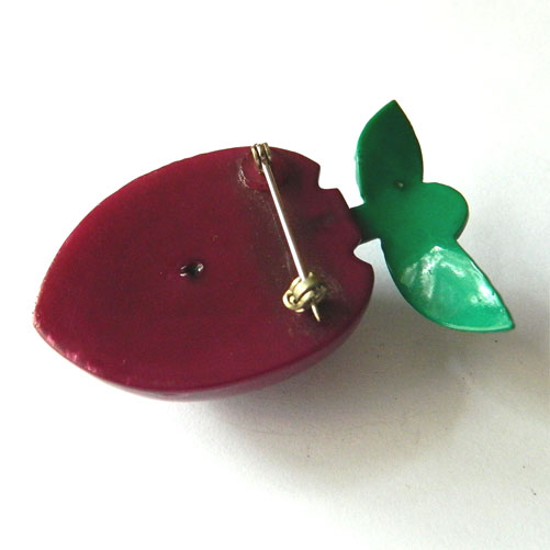 Plum brooch
