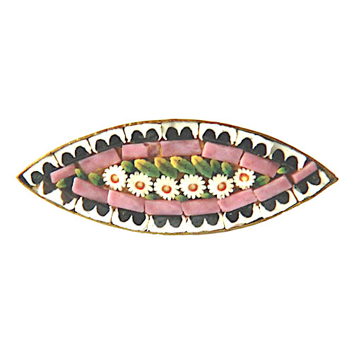 1920's Italian micro mosaic brooch