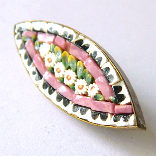 1920's Italian micro mosaic brooch