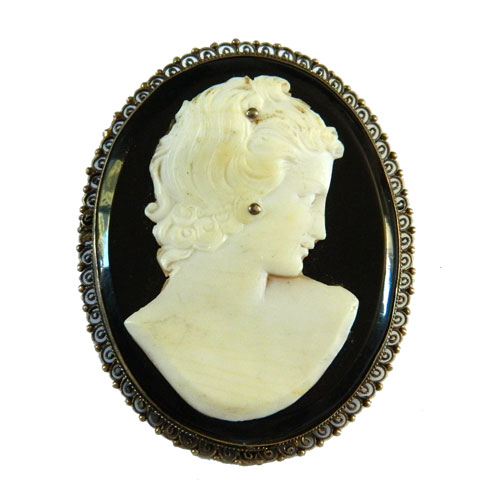 Antique cameo brooch