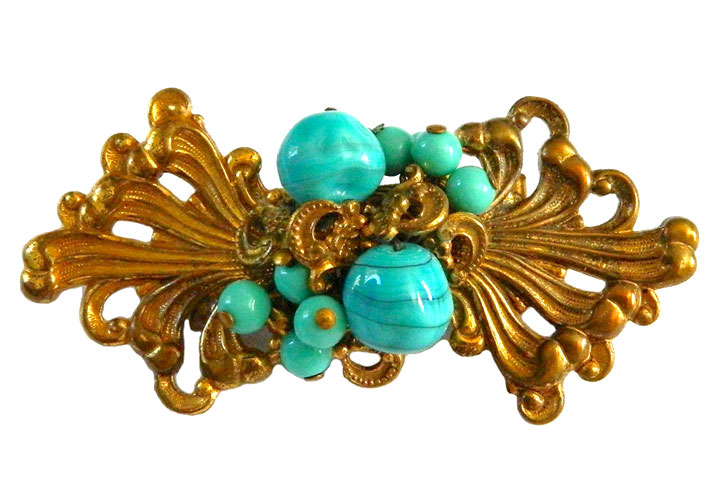 1930s Miriam Haskell brooch
