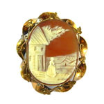 Antique cameo brooch