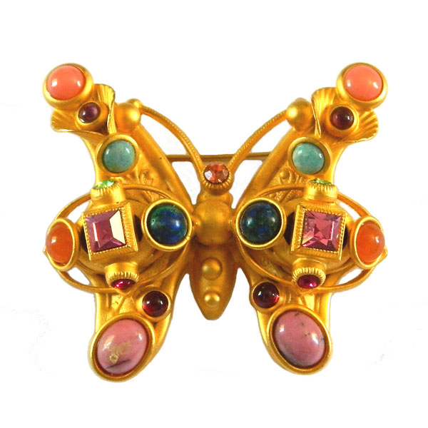 Natasha Stambouli butterfly brooch