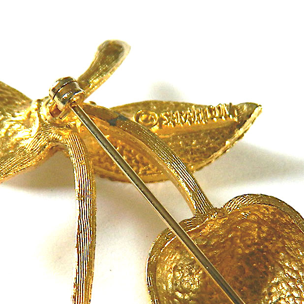 Sarah Coventry cherries brooch