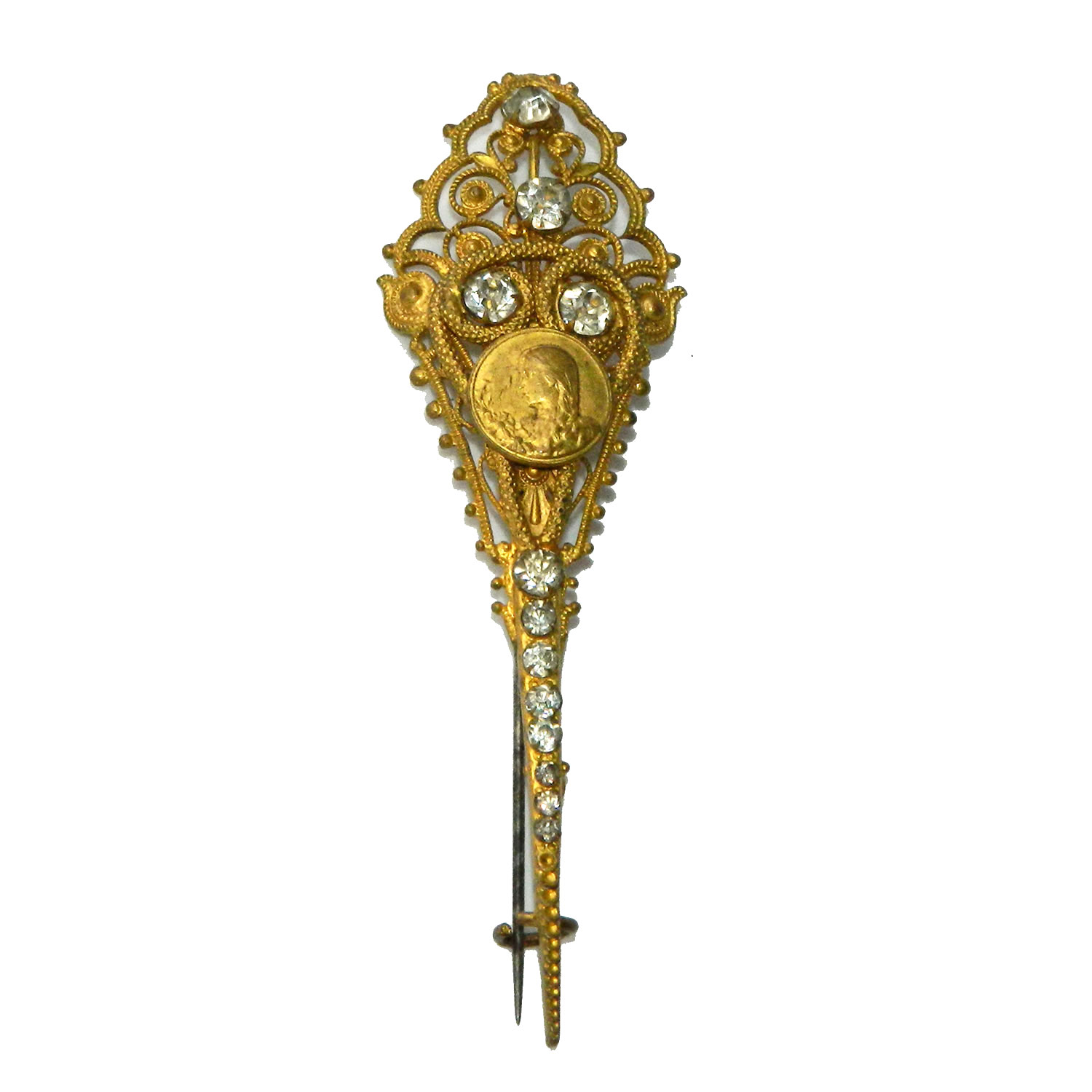 Victorian ormolu brooch