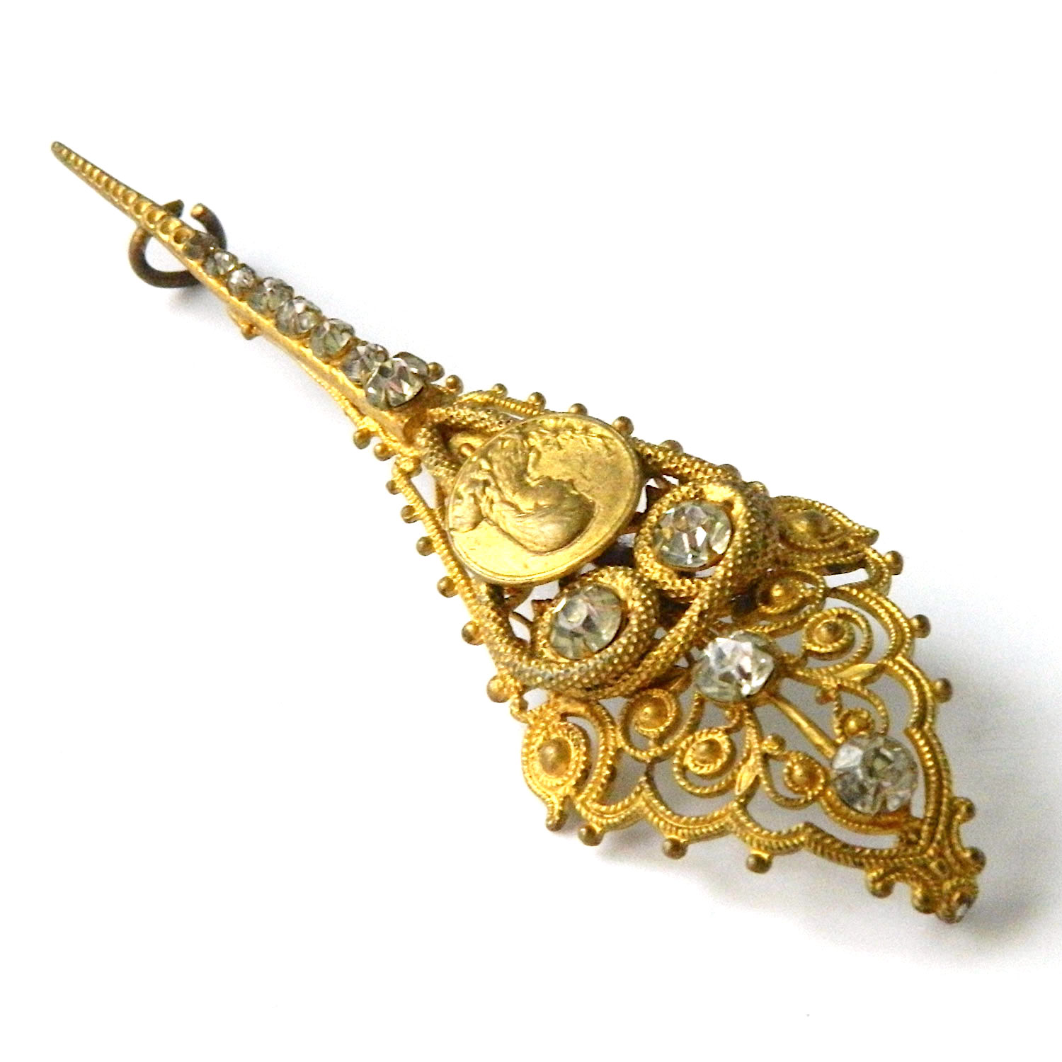 Victorian ormolu brooch