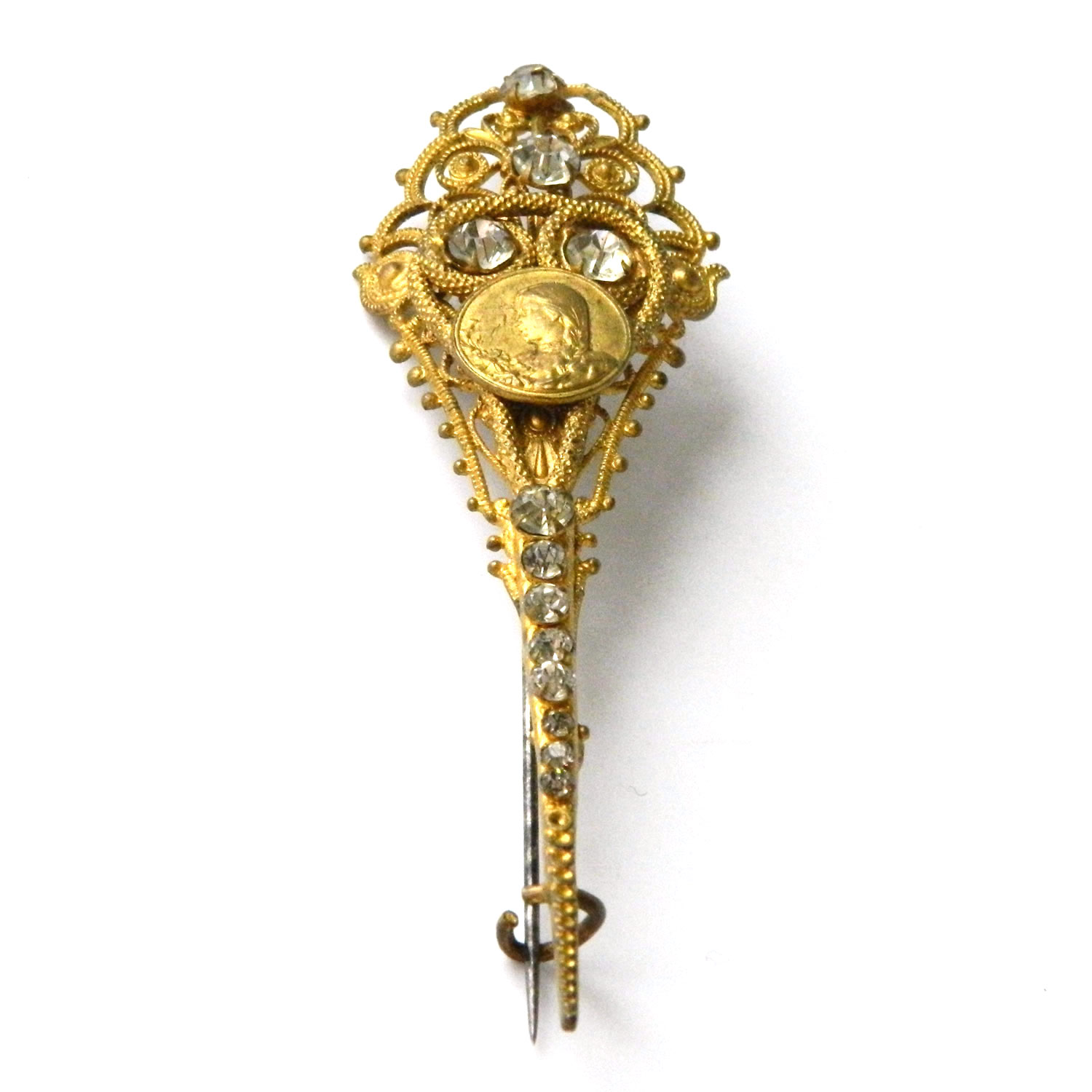 Victorian ormolu brooch