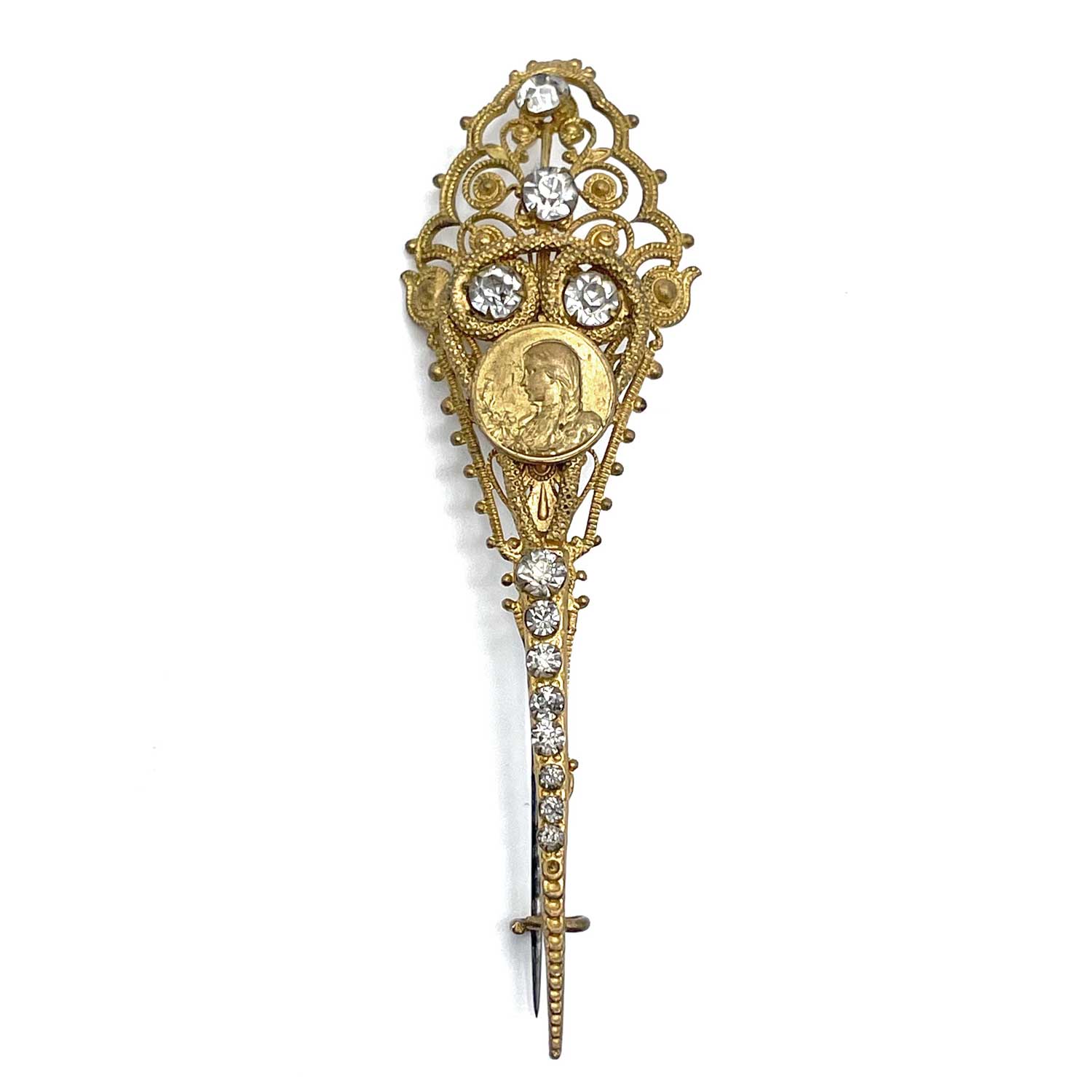 Victorian ormolu brooch