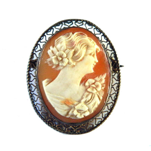 antique cameo brooch