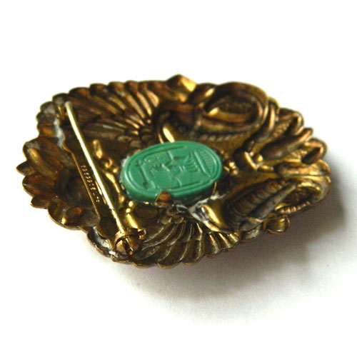 Egyptian revival scarab brooch