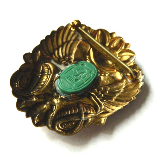 Egyptian revival scarab brooch