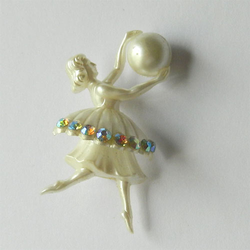 1950's rhinestone brooch