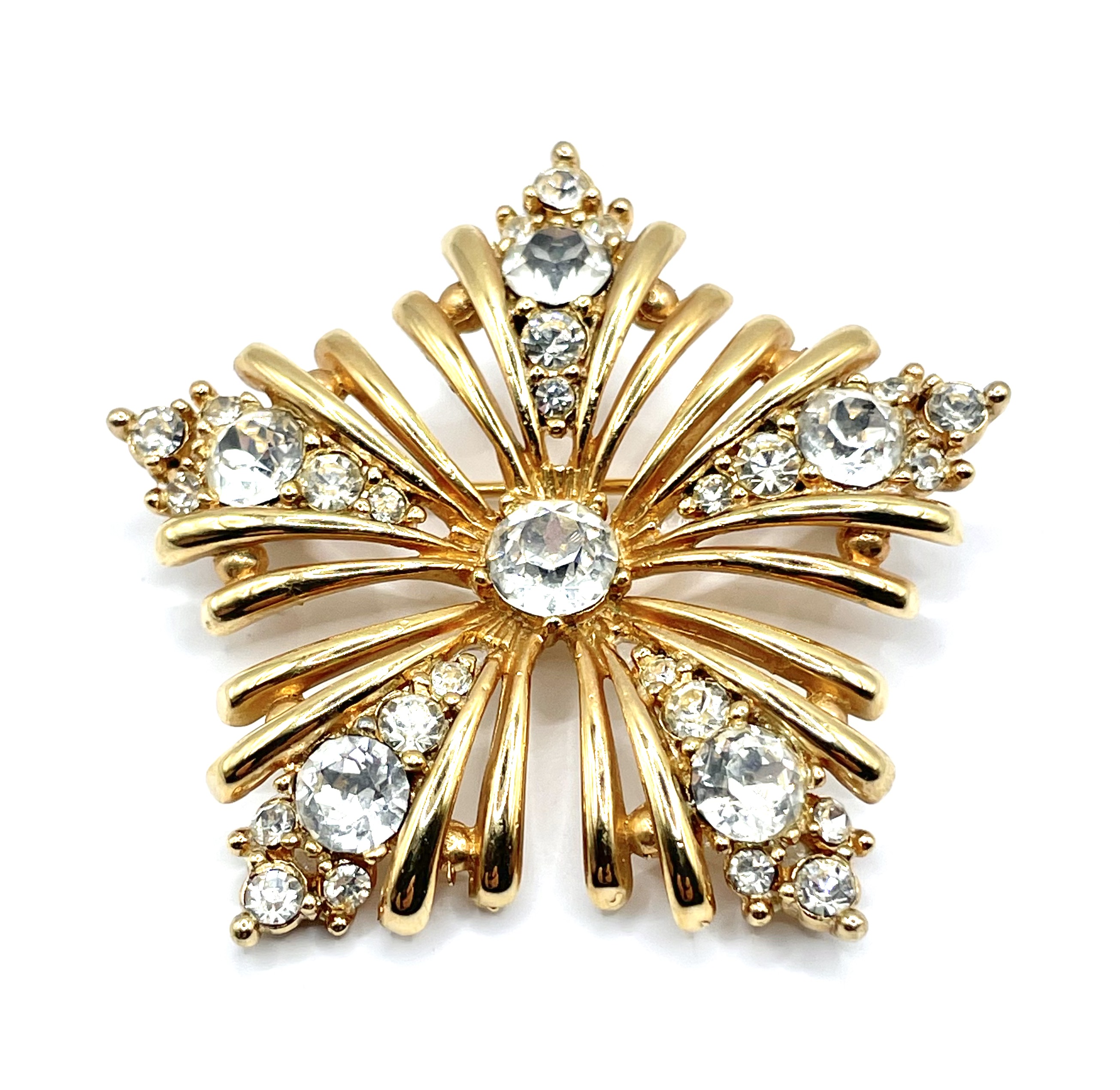 1950s Bogoff rhinestone brooch