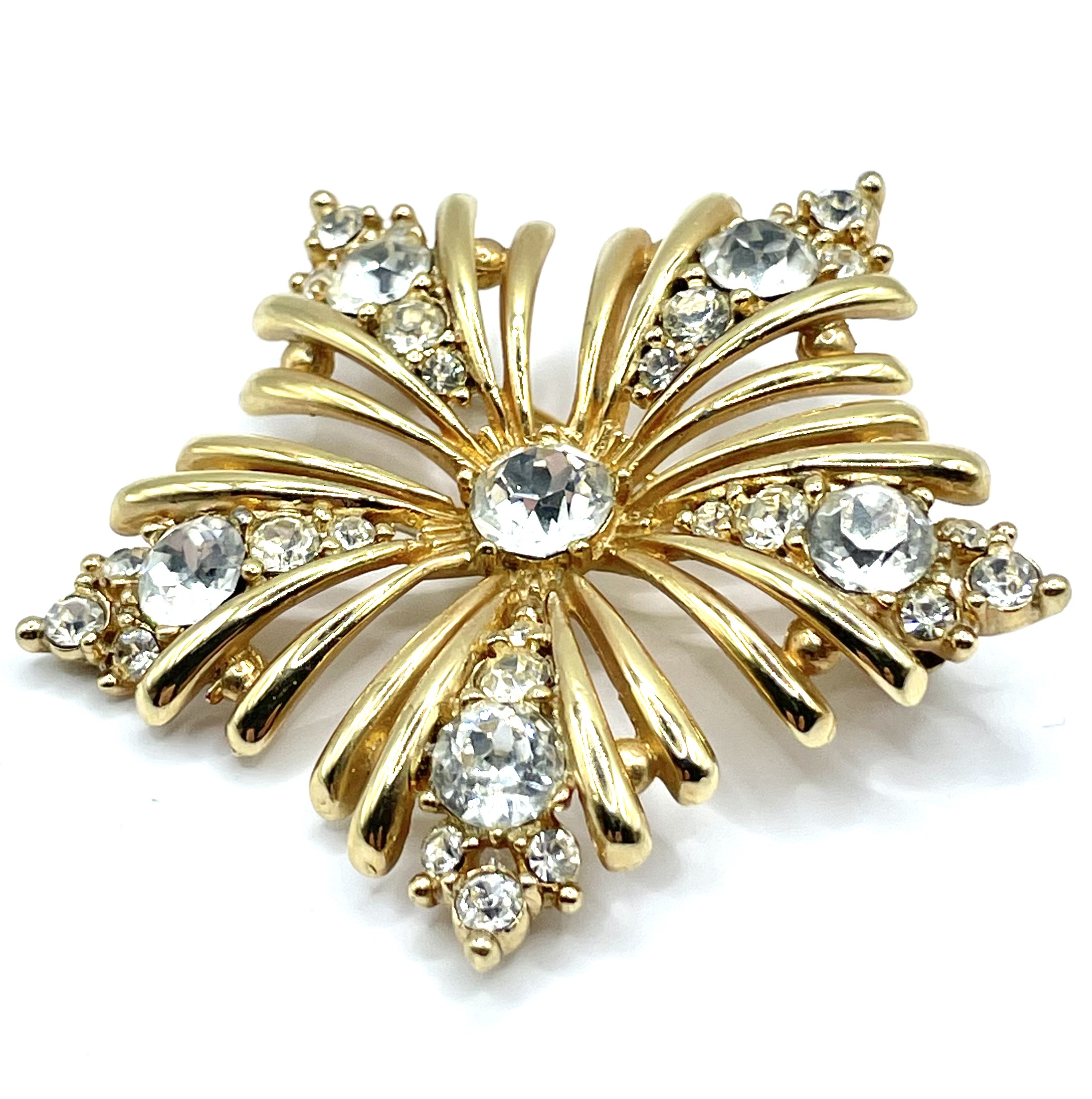 1950s Bogoff rhinestone brooch